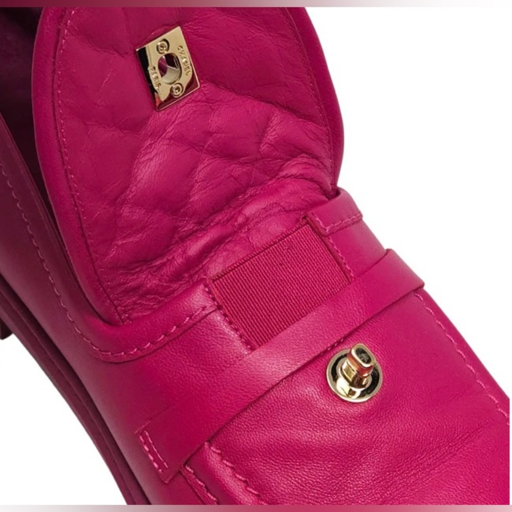 CHANEL OUILTED CC TURNLOCK LOAFERS - Picture 7 of 9